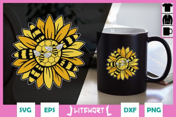 Bee Sunflower Floral Bee SVG Review
