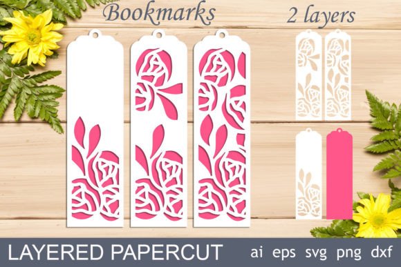 Bookmarks with Flowers Svg Layers Review