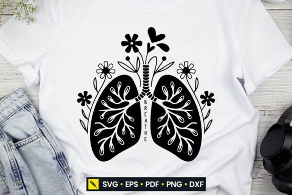 Breathe Floral Lungs Mindfulness SVG Review