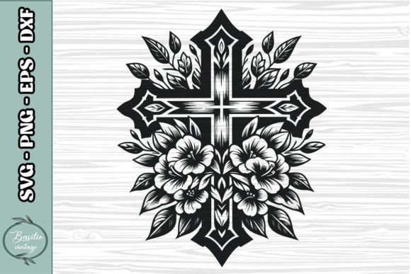 Floral Cross SVG Clipart 05: A Designer's Review