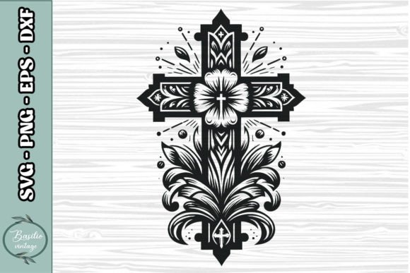 Floral Cross SVG Clipart 07 Review for Real Embroidery Projects