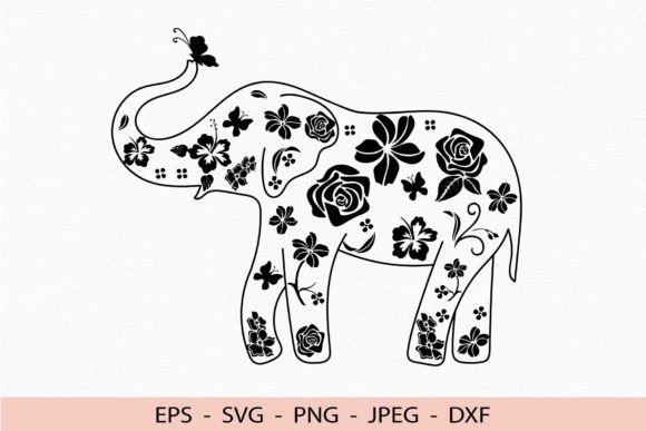 Floral Elephant Svg Flowers Animal Png Review