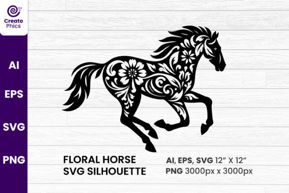 Floral Horse Silhouette Sublimation SVG Review