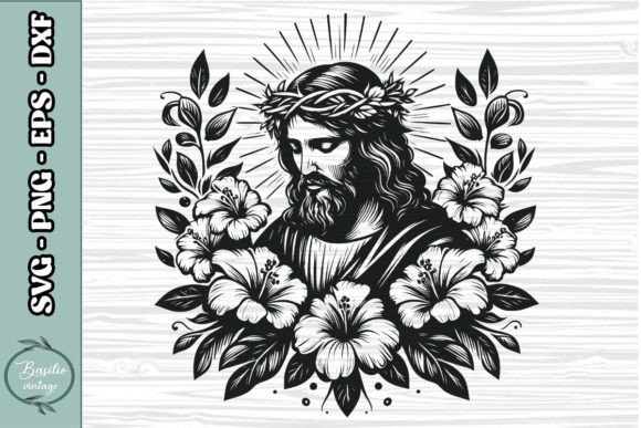 Floral Jesus SVG Clipart 05: A Designer's Review
