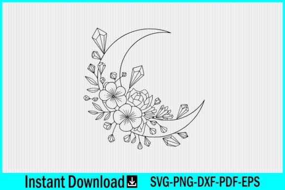 Magic Crystals SVG Crystal Moon SVG File Review