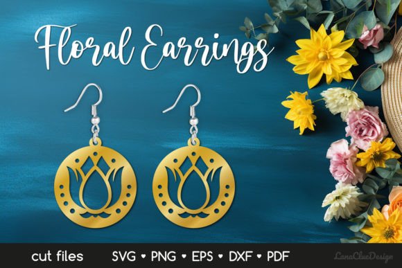 Round Floral Earring SVG Cut File Review